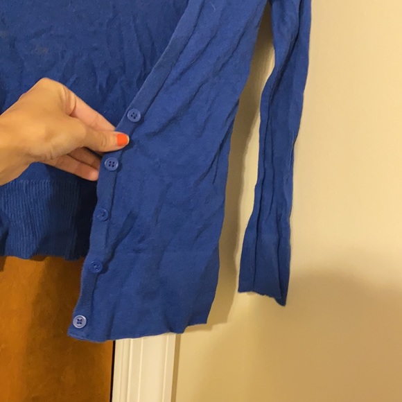 Blue cardigan sweater - Picture 6 of 7